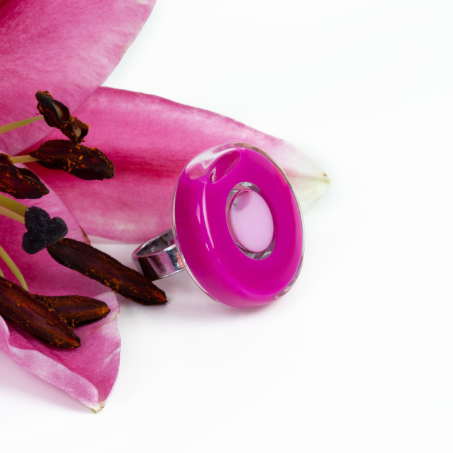 Bague en verre soufflé - Duo Medium