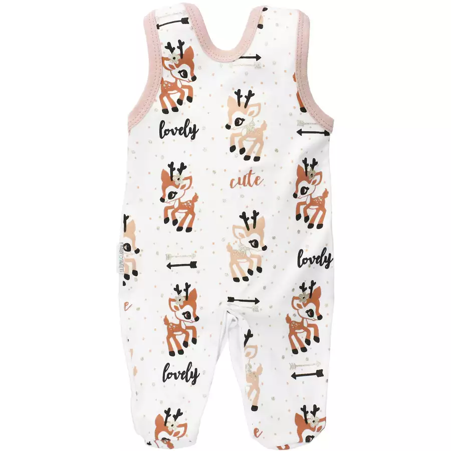 Baby Sweets 3tlg Set Strampler + Shirt + Mütze Lovely Deer beige weiß
