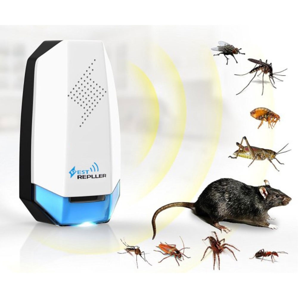 (2er Set) Ultraschall Anti Mücken Schutz Steckdosen Moskito Vertreiber Insekten Schädlingsbekämpfer