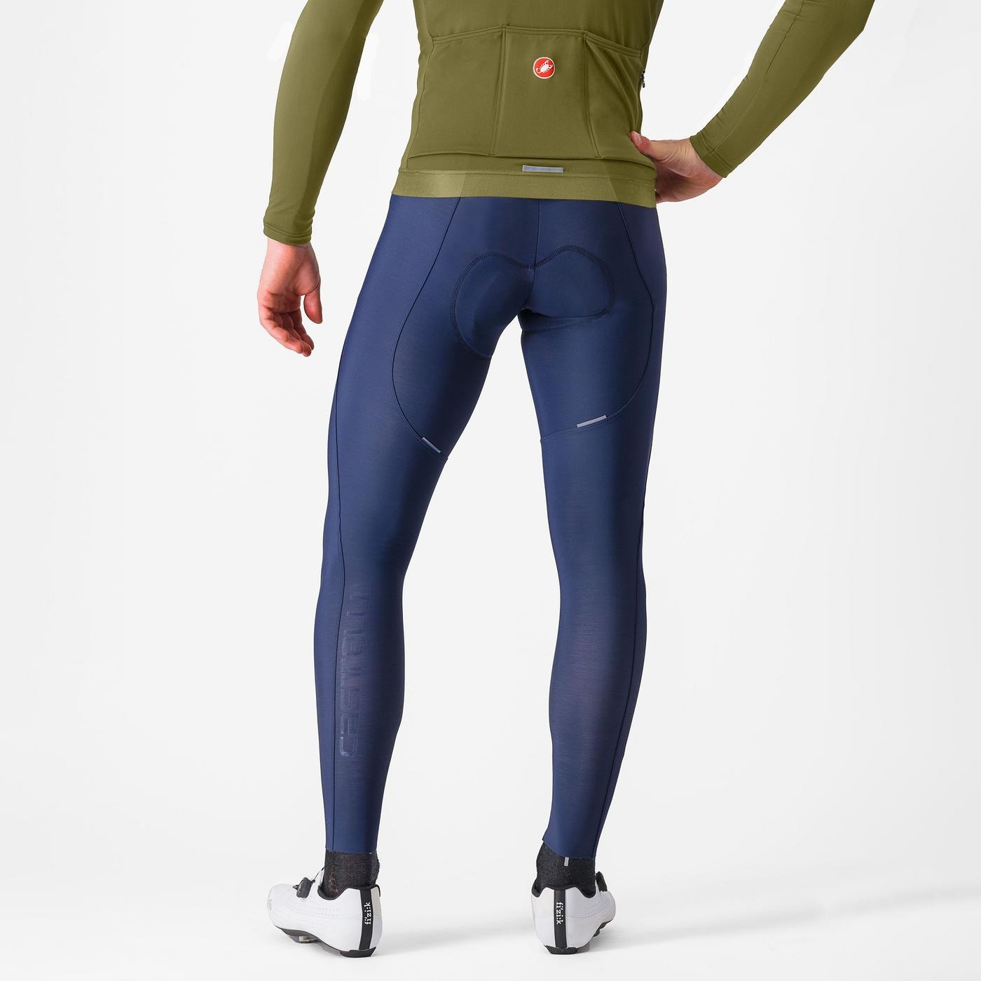 Castelli Espresso bibtights med pude Belgian Blue herre