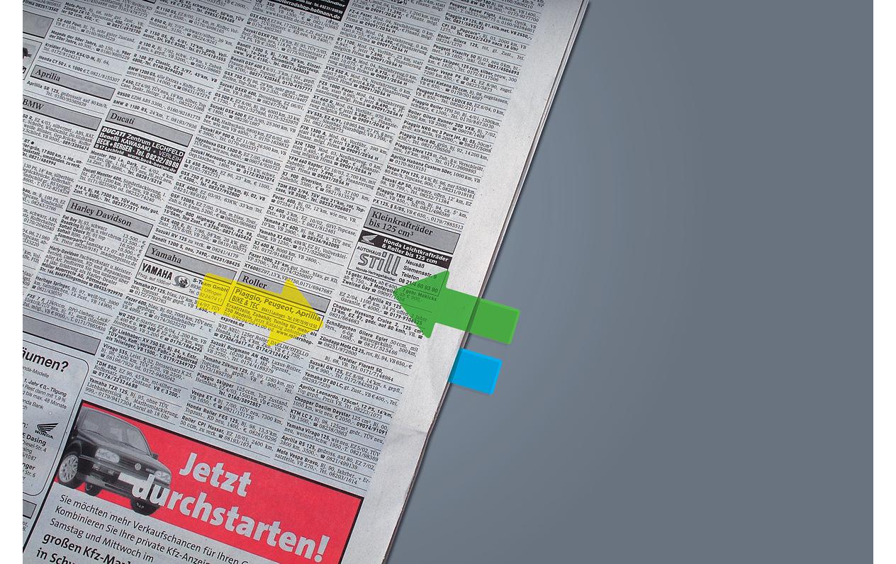 Page Marker Grosser Pfeil 125 Stück, MehrfarbigHaftstreifen perfekt als Helfer im Büroalltag