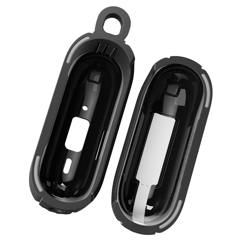 AirPods Pro 3 Vault Gummi Schutzhülle Abdeckung mit Karabiner (ACS09826) - Schwarz