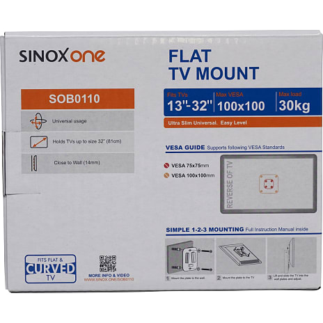 Sinox One SOB0110 Tv vægbeslag - sort
