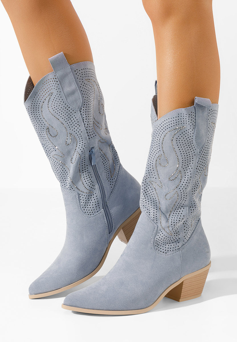 Bottes cowboy femme bleues Nanette