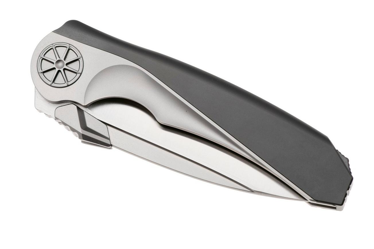 Rike Knife Tissot 1 Satin Böhler M390, DLC Titanium, zakmes