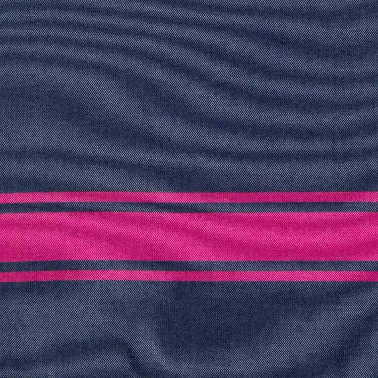 Febronie Fouta Traditionelle St Tropez bleu jean/rose fuschia - 100x200 cm