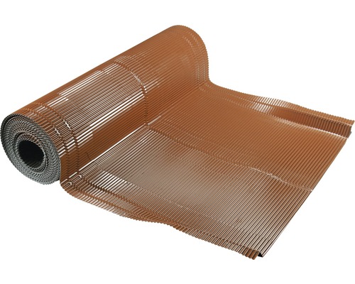 Aluminium groef, dubbelzijdig gelakt, baksteenbruin, 10 m x 600 mm