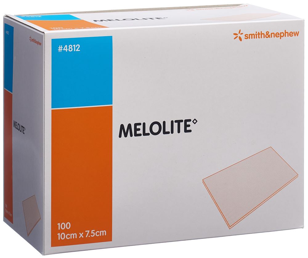MELOLITE Wundkompresse<br>100 × 1 Stück, Beutel, 10cmx7.5cm