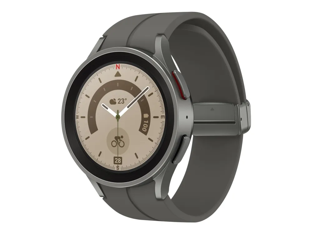 [OUTLET] - Samsung® | Galaxy Watch5 Pro - 45 mm - titanium - smart ur med sportsbånd - display 1.4