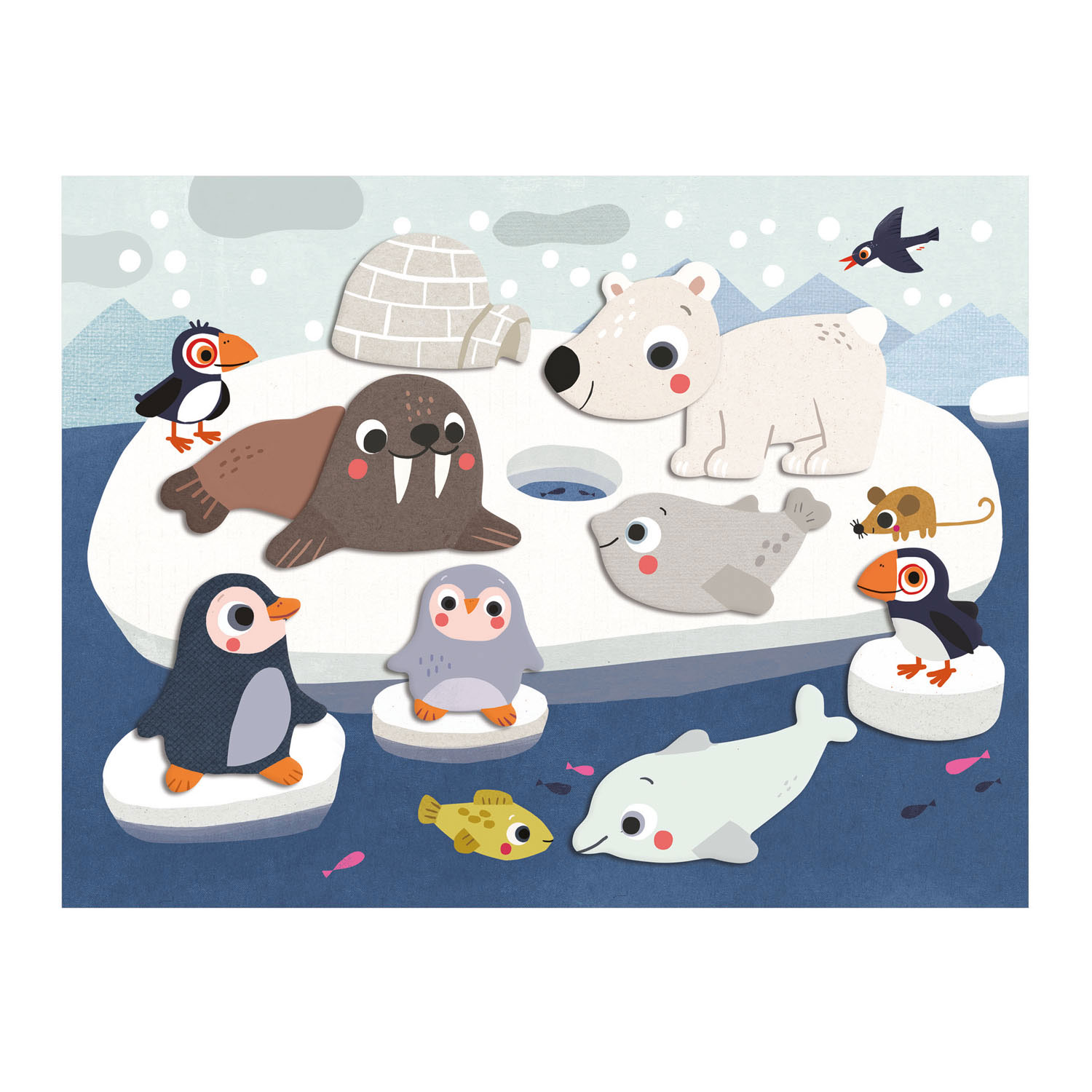 Djeco Collage Dieren Knutselset