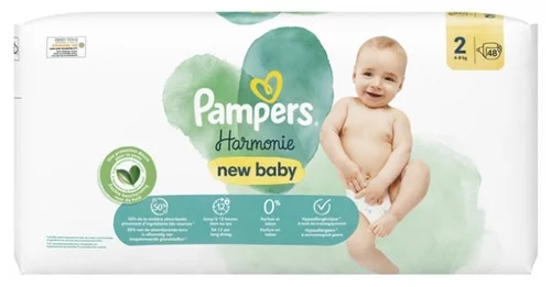 Pampers New Baby Harmonie Taille 2 (4-8 kg) - 48 Couches