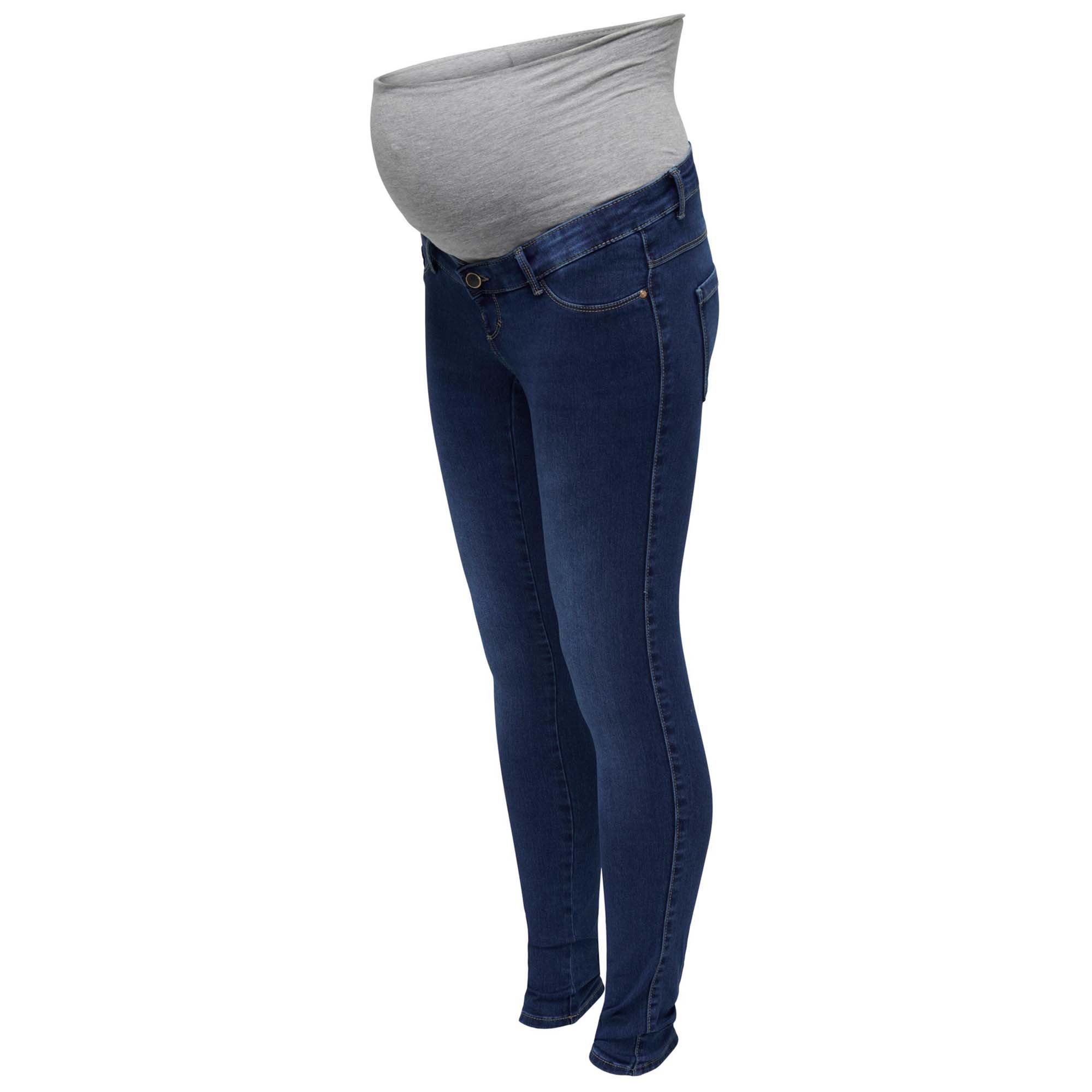 ONLY zwangerschapsjeans lang effen denim