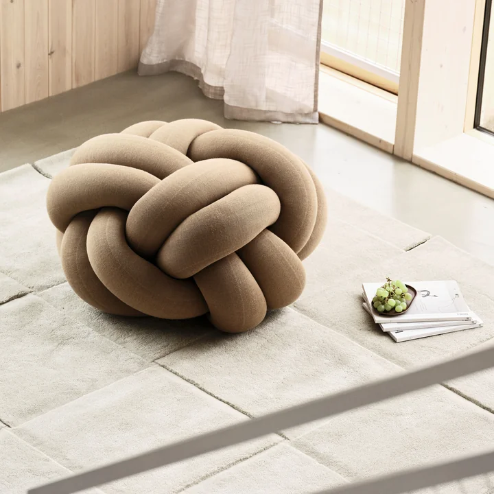 Design House Stockholm - Knot Kissen XL, gelb