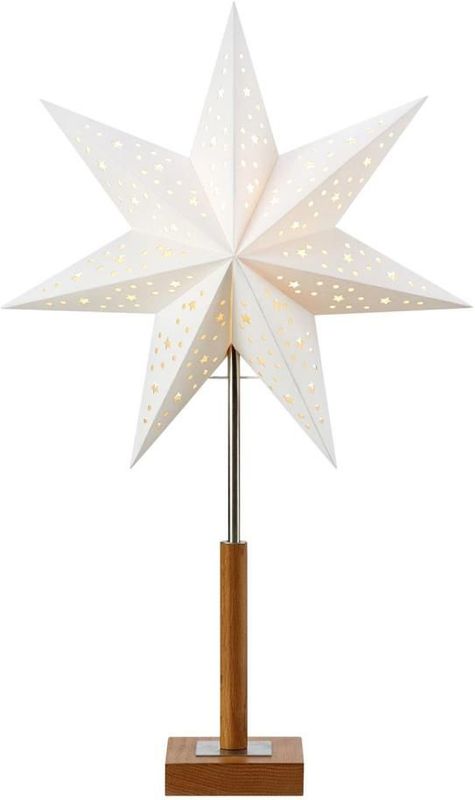 Markslöjd 706041 - Kerstversiering SOLVALLA 1xE14/25W/230V 35 cm wit/eiken