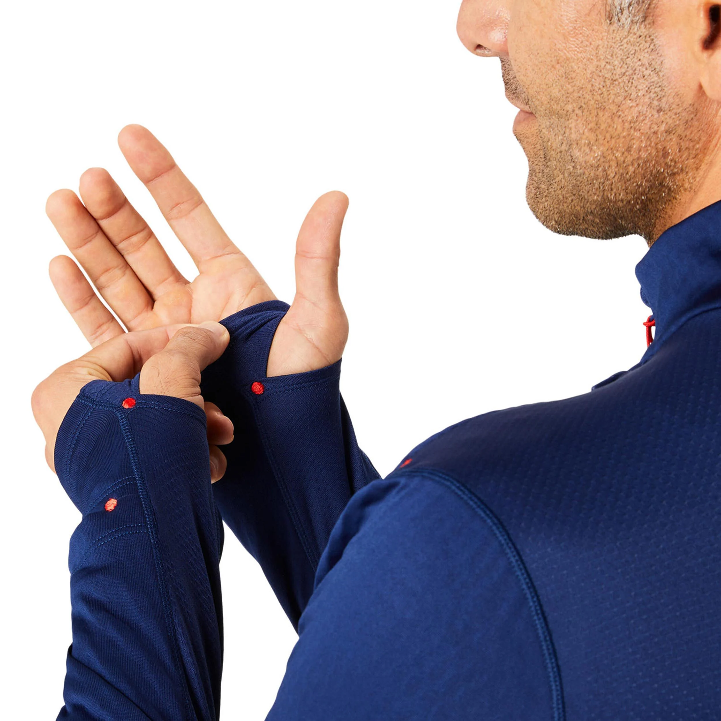 ASICS Road Winter 1/2 Zip Maillot De Course Hommes - Bleu Foncé