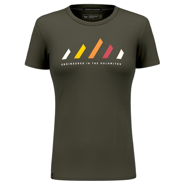 T-shirt randonnée SALEWA PURE STRIPES DRY T-SHIRT W DARK OLIVE