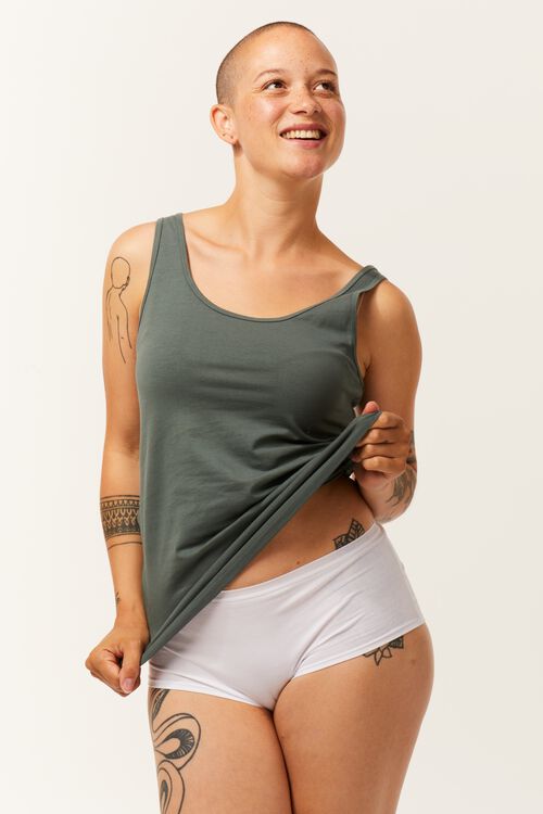 boxer femme doux coton blanc