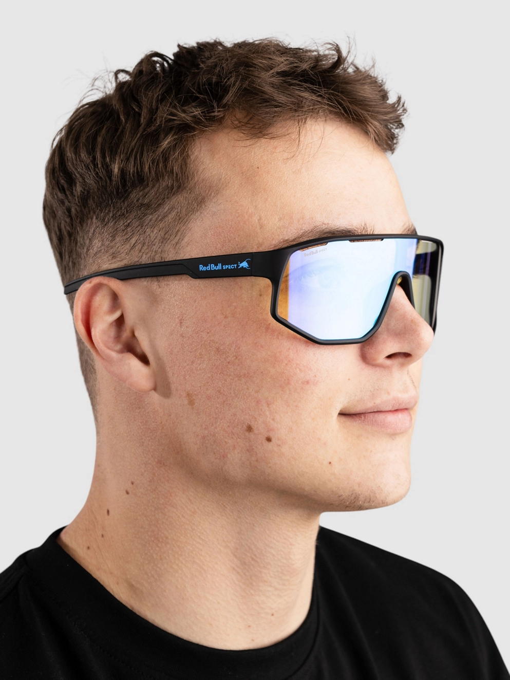 Red Bull SPECT Eyewear DASH_PRO-01X Black Sunglasses photochromic w/blue mirro