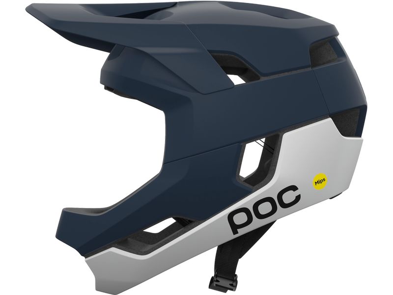 POC Helm Otocon Race MIPS Dunkelblau Matt/Weiss Matt, M Fahrradhelm
