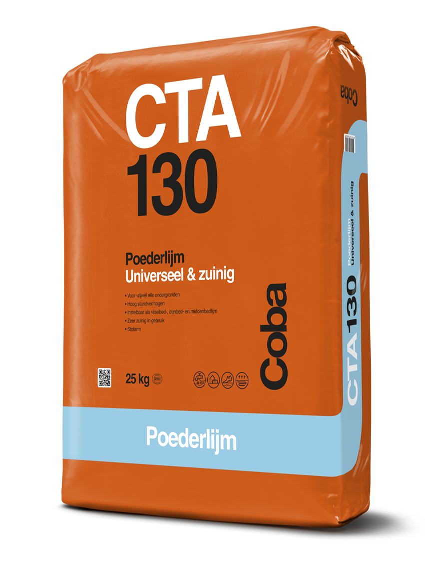 Coba CTA130 universele poederlijm extra zuinig 25KG grijs