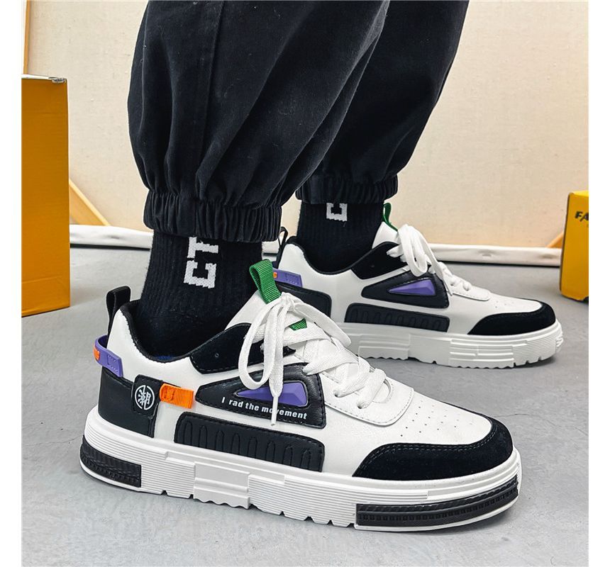YERGO - Veterschoenen met kleurblokken