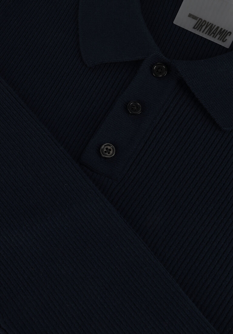 donkerblauwe drykorn polo tesuan