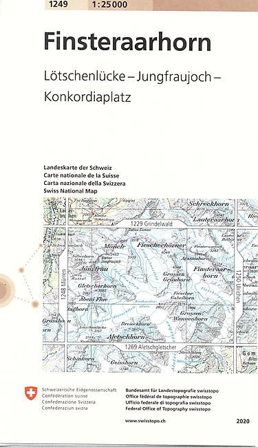 BUNDESAMT - 1249 FINSTERAARHORN ECHELLE 1 25 000