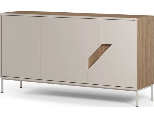 CONCEPT1 - Bahut Lilou 3P chene creme 150 x 40 x h80cm