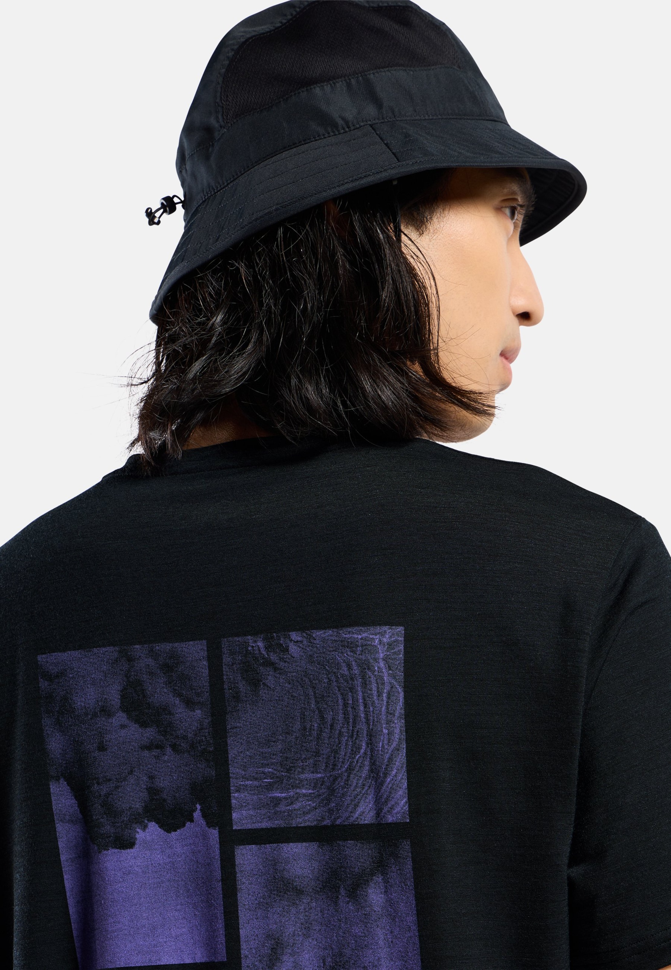 Odlo x POW Collective Voices T-Shirt aus Merinomix in black melange