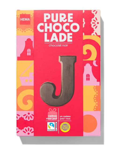 lettre J en chocolat noir 140g