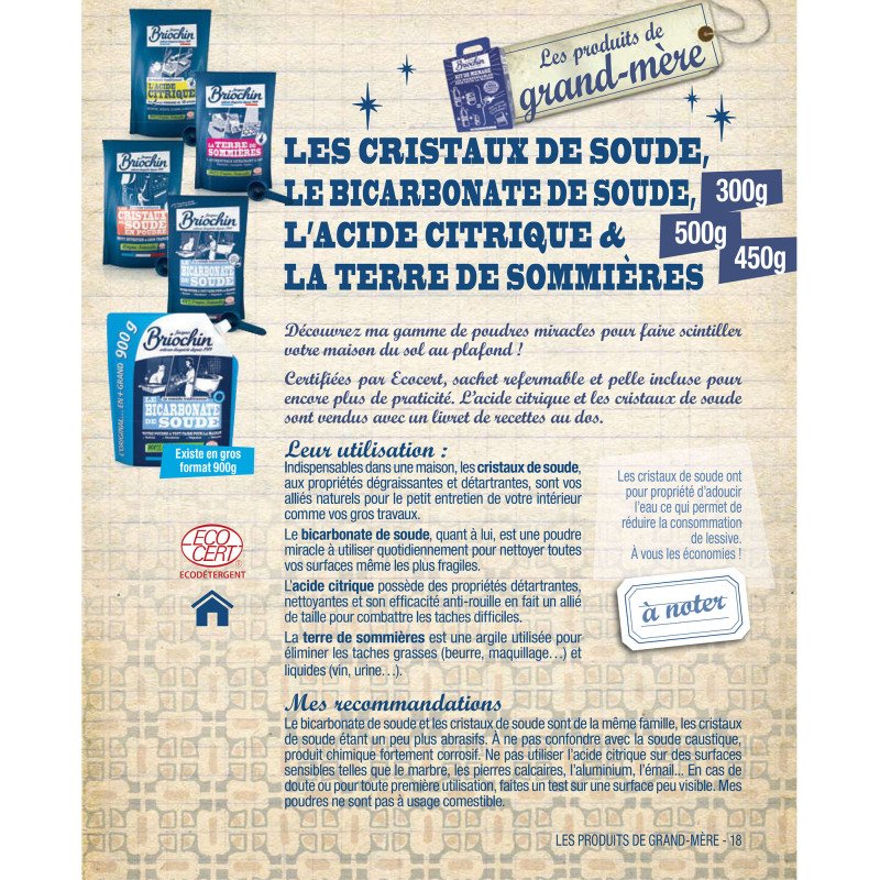L'acide citrique Briochin - sachet de 450g