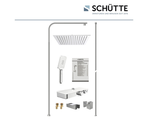 Douchekolom inclusief thermostaat, Schütte Ocean, chroomwit