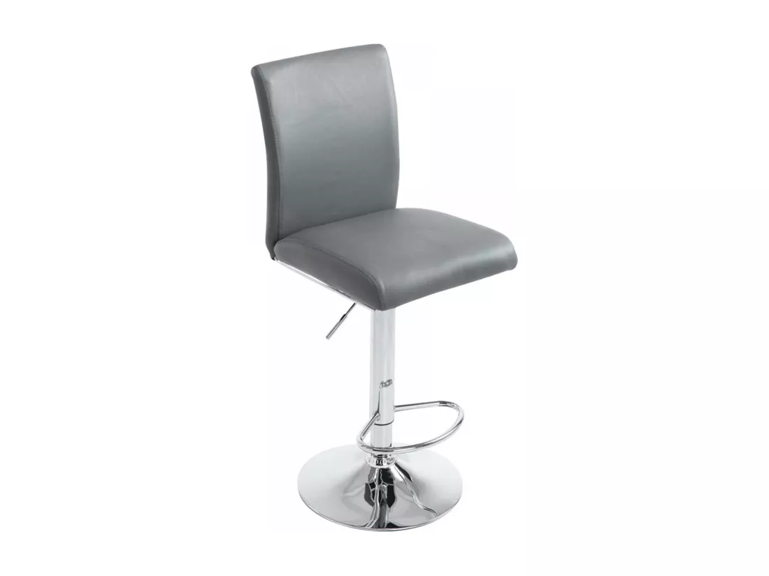 Tabouret de bar - Similicuir - Gris - Köln