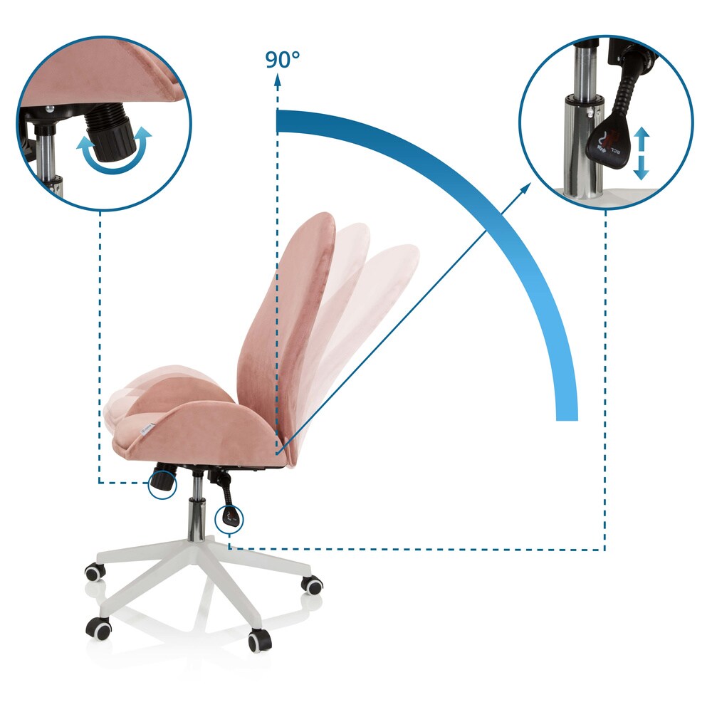 Home Office Bürostuhl AVEA Stoff mit Armlehnen hjh OFFICE