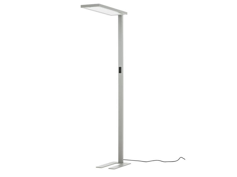 office focus Bürostehleuchte HCL LED 100 W, Grau Dimmbare Stehleuchte für Boden- und Deckenbeleuchtung