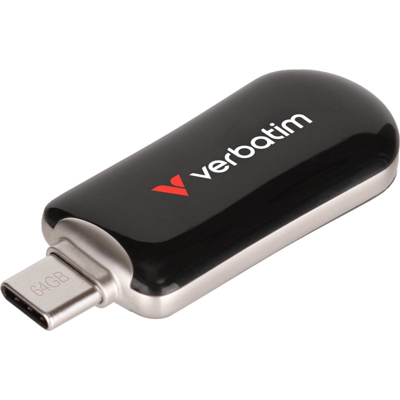 Verbatim 30224 lecteur USB flash 64 Go USB Type-C 3.2 Gen 1 (3.1 Gen 1) Noir
