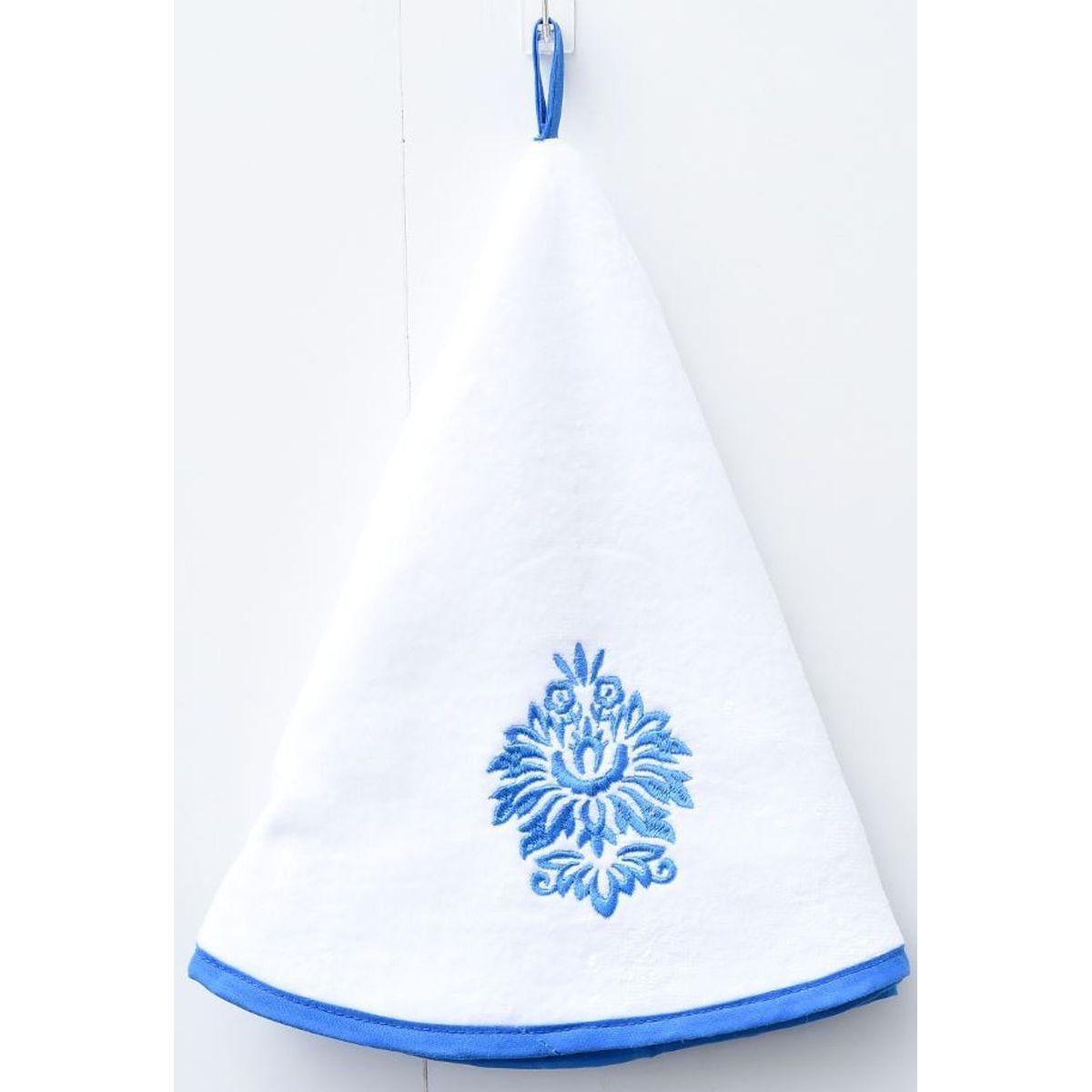 ESSUIE MAINS BRODE VILLA 60CM VELOURS EPONGE BLEU BLANC