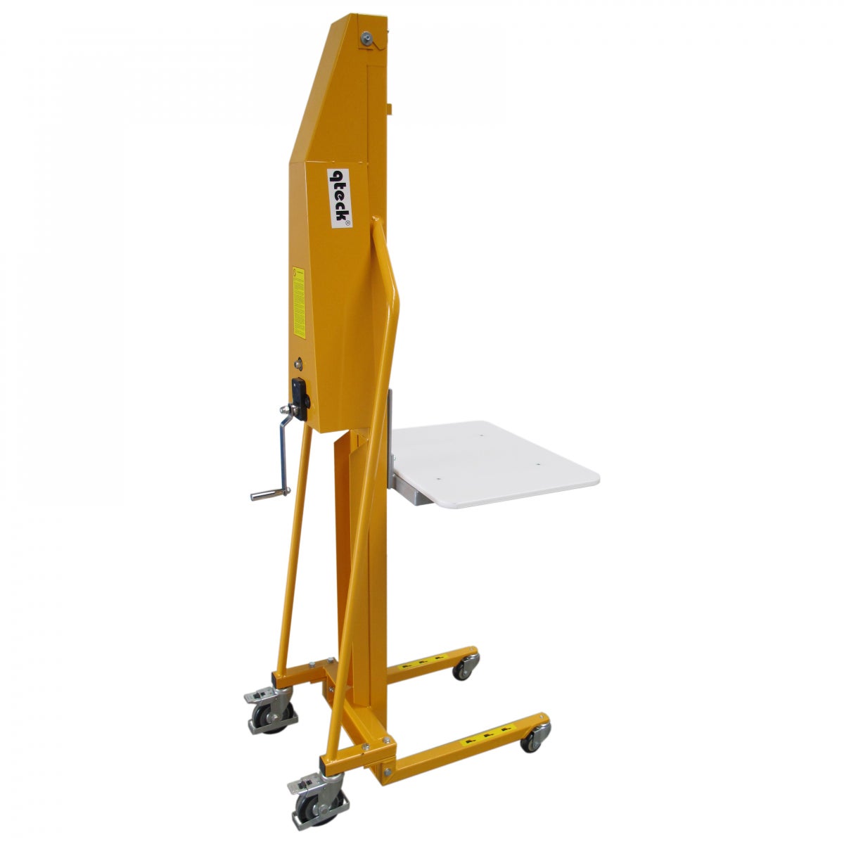 qteck Handmatige Mini Lifter Enkel 470x600mm Platform 125-1500mm Hefhoogte met 200kg Hefvermogen