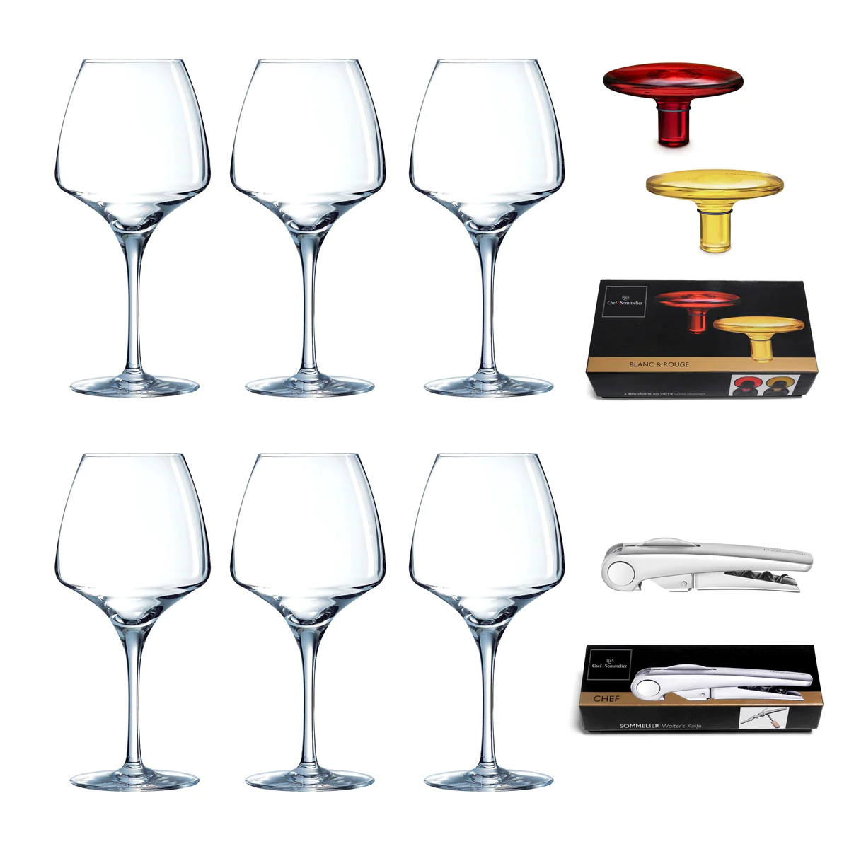 Open-Up - Coffret dégustation verres & accessoires Chef et sommelier