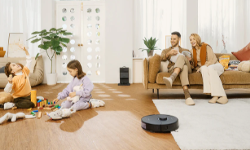S8  Staubsaug-Roboter Staubsauger Nass / Trocken Bodenreinigung mit RockDock Plus / App Steuerung (R100031) - Schwarz