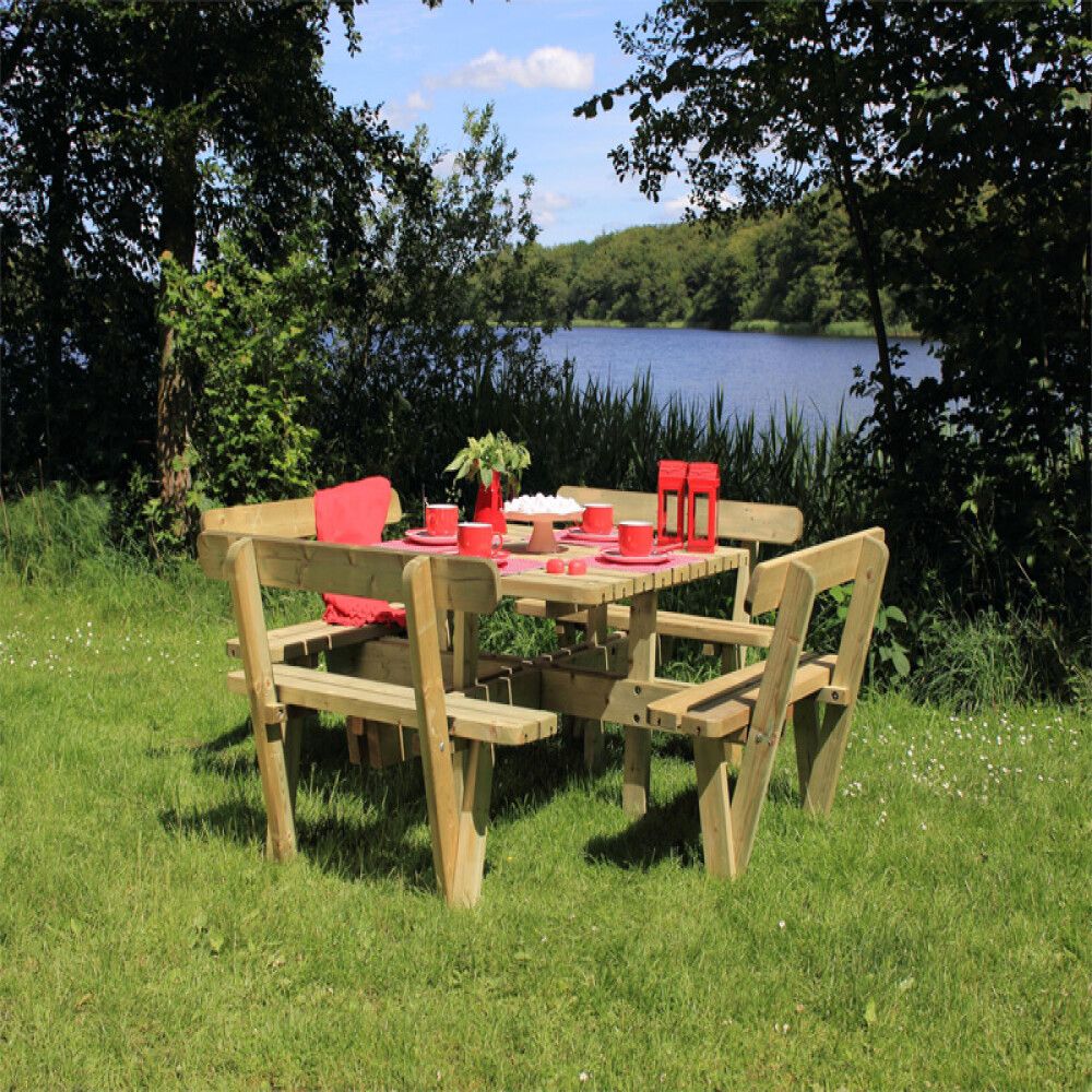 BENKESETT PLUS BORD OG BENKER 237CM TRYKKIMPREGNERT