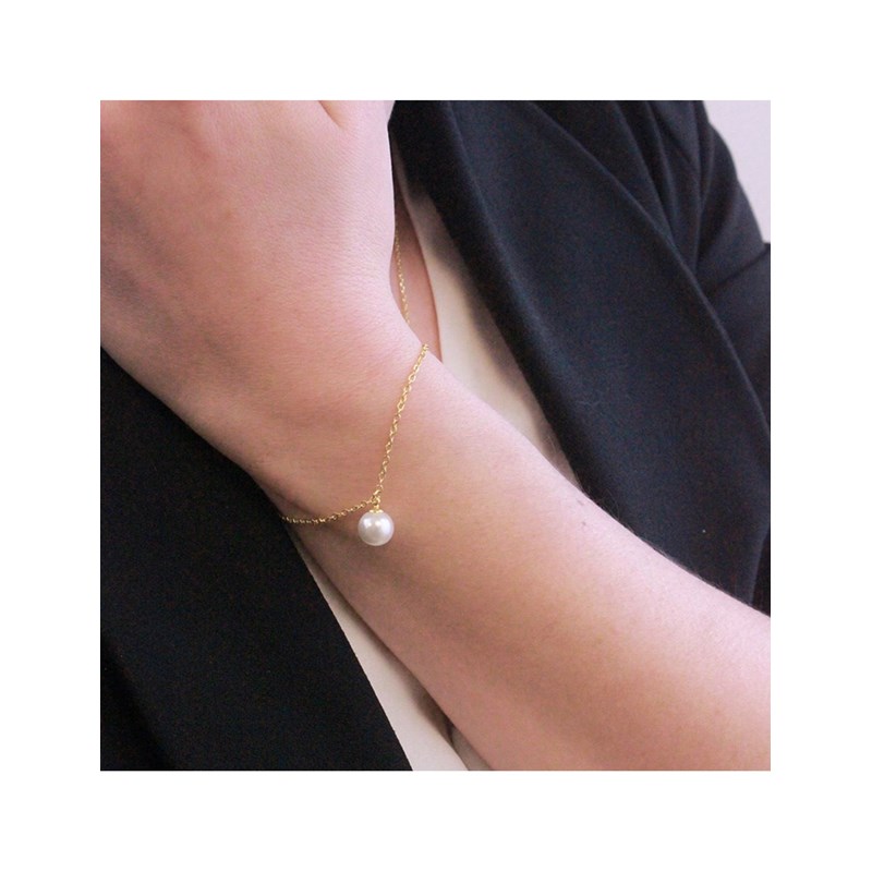 Bracelet Crystal Pearl - Doré et Cristal