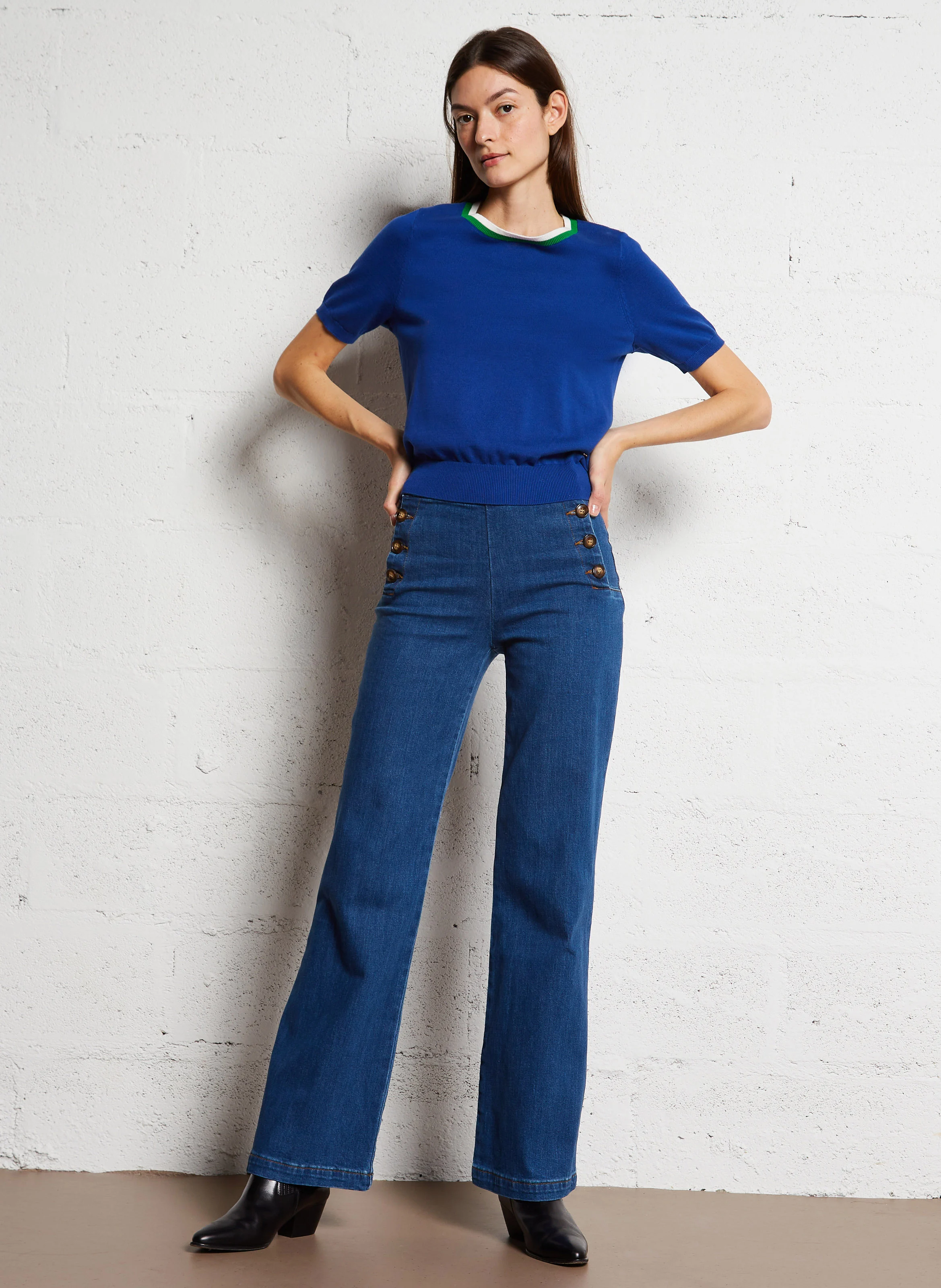 PAULIE - Pantalon droit en velours côtelé | Jean brut
