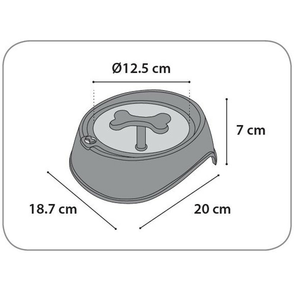 Gamelle anti -glouton vert, ø 12,5 cm, 400 ml, pour chien