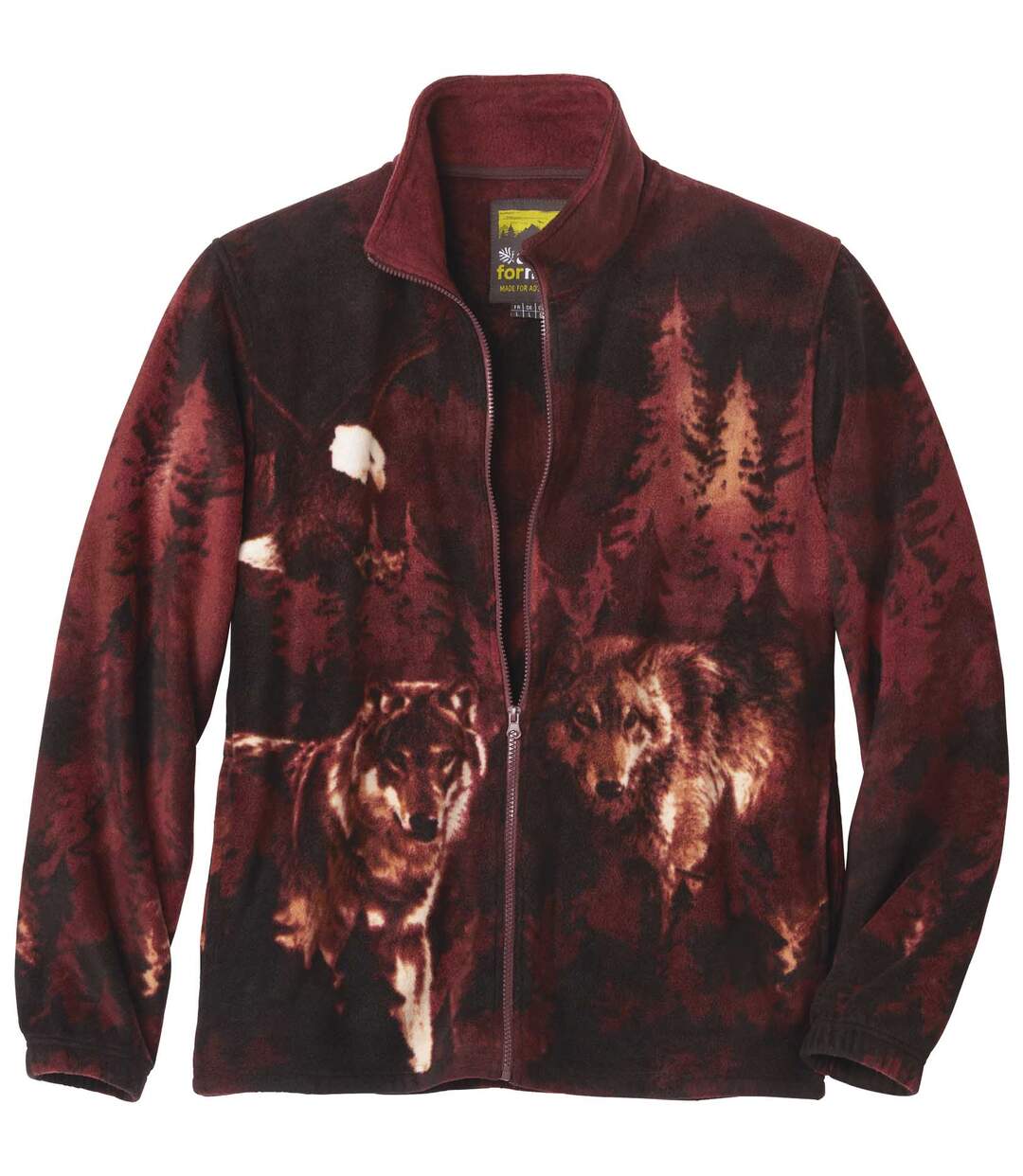 Blouson Polaire Imprimé Loups