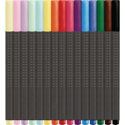 FABER-CASTELL Grip Finepen, 0.4, 15er-Set