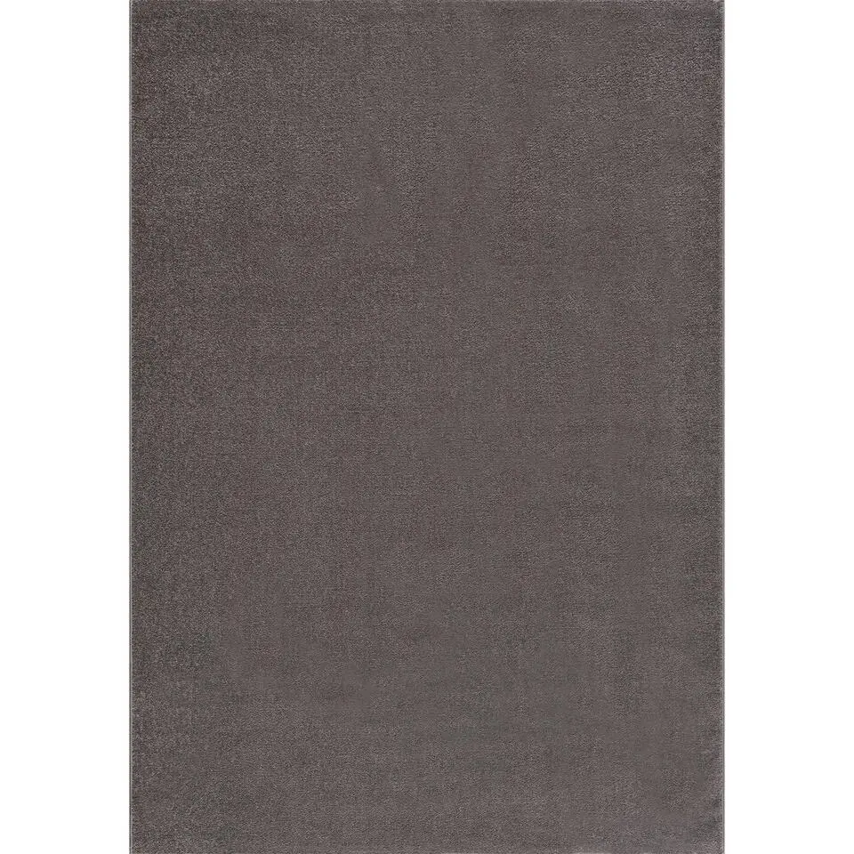 Uni Effen Laagpolig Vloerkleed Modern Grijs - 200x290 CM