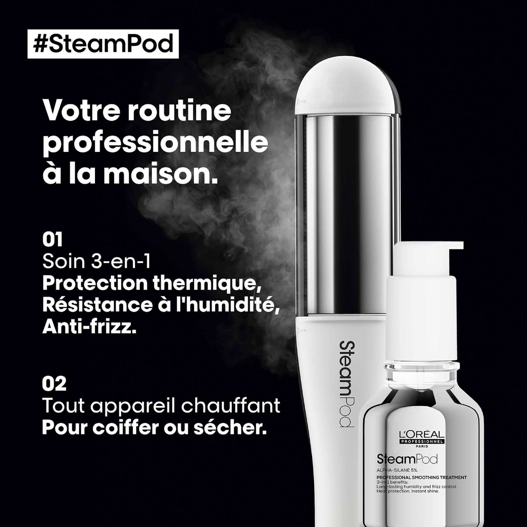 Lot de 6 Soins Lissants Steampod L'Oral Professionnel