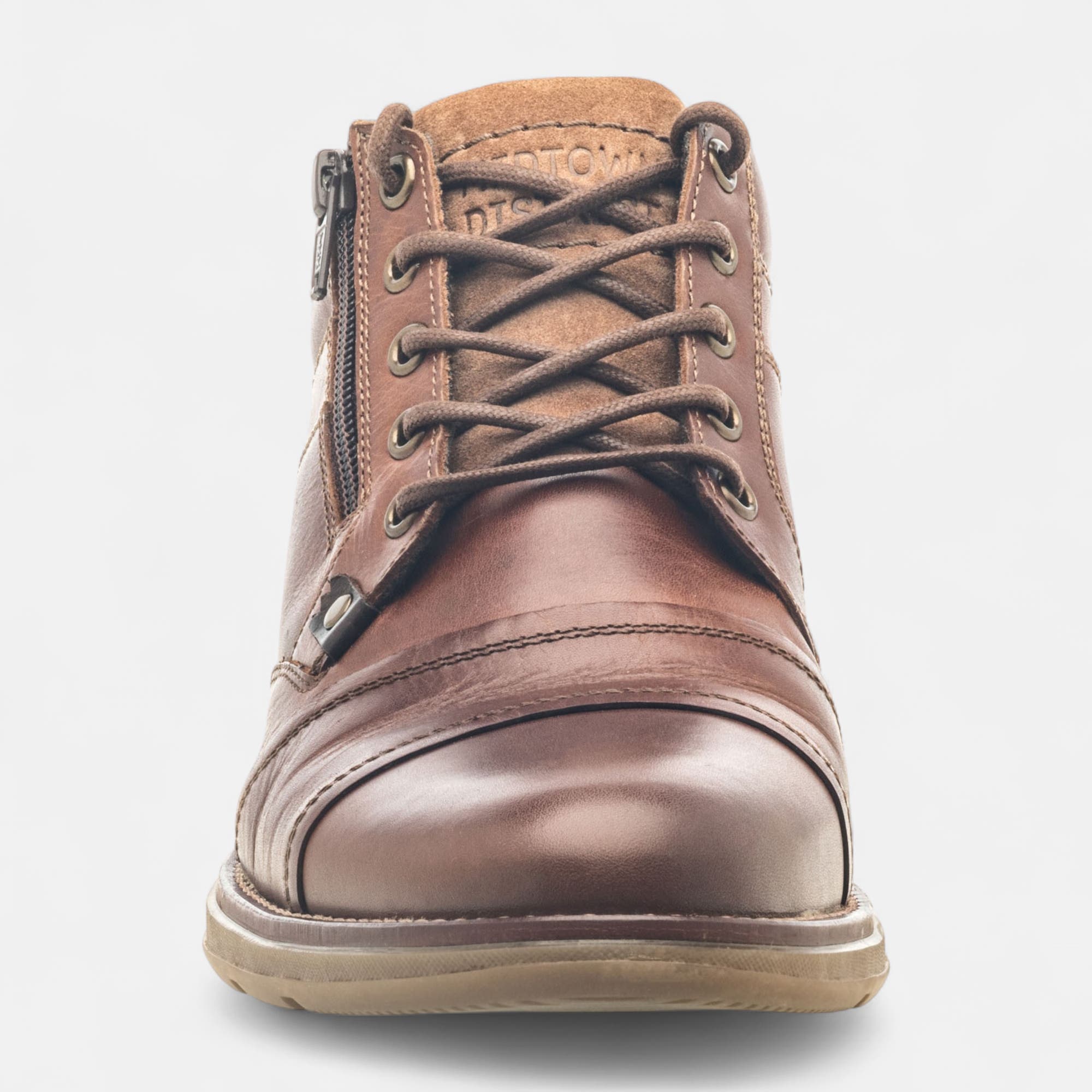 Boots Homme en cuir cognac
