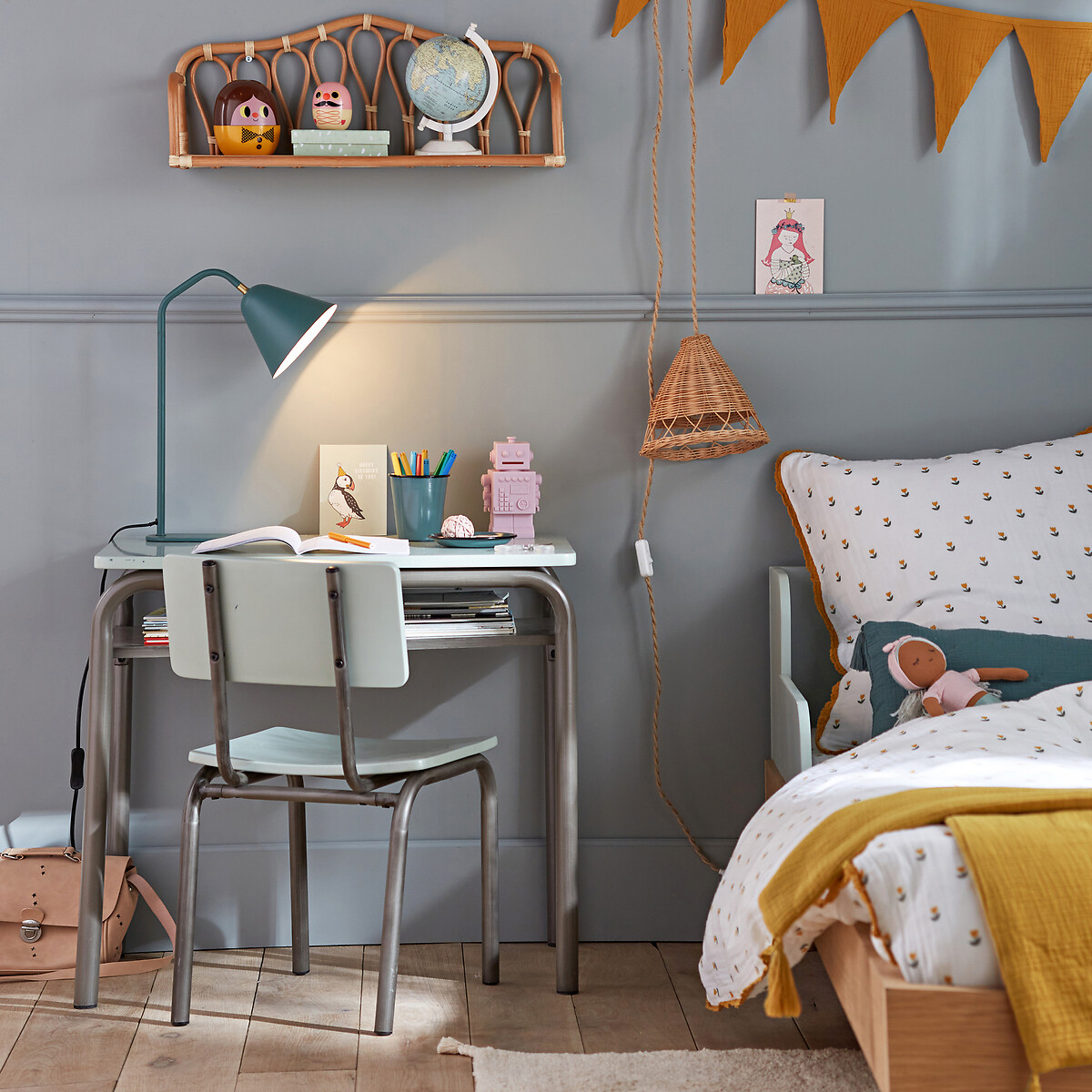 LA REDOUTE INTERIEURS<br>Cama infantil com estrado de ripas, Augusto